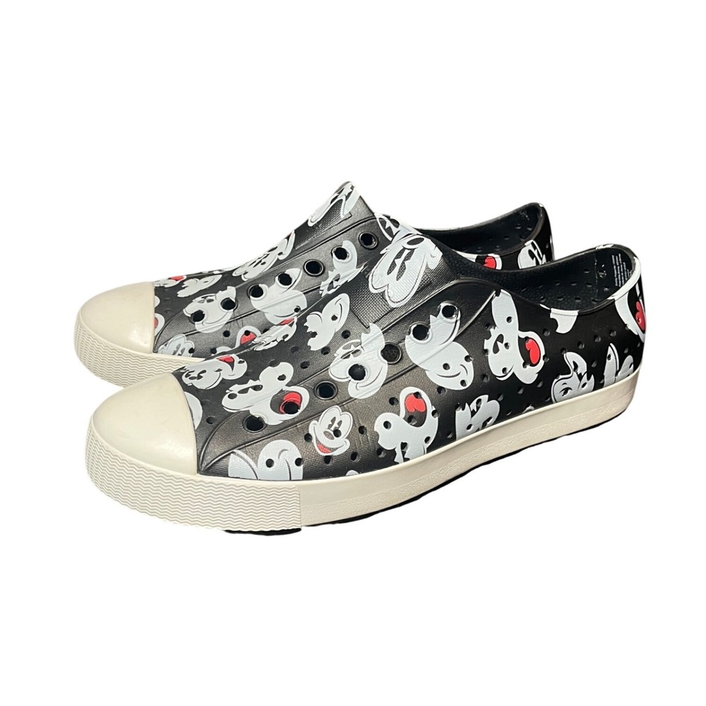 Native Disney Shoes Unisex Men 8‎ Women 10 Black Mickey Mouse Disney Print